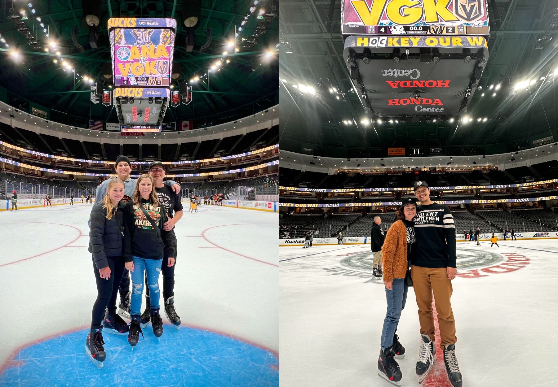Lifetipsforbetterliving Hockey Clothing Company visits Honda Center, the home of the Anaheim Ducks for a hockey game against the Vegas Golden Knights. Here are some of our favorite memories skating on the ice after the game.