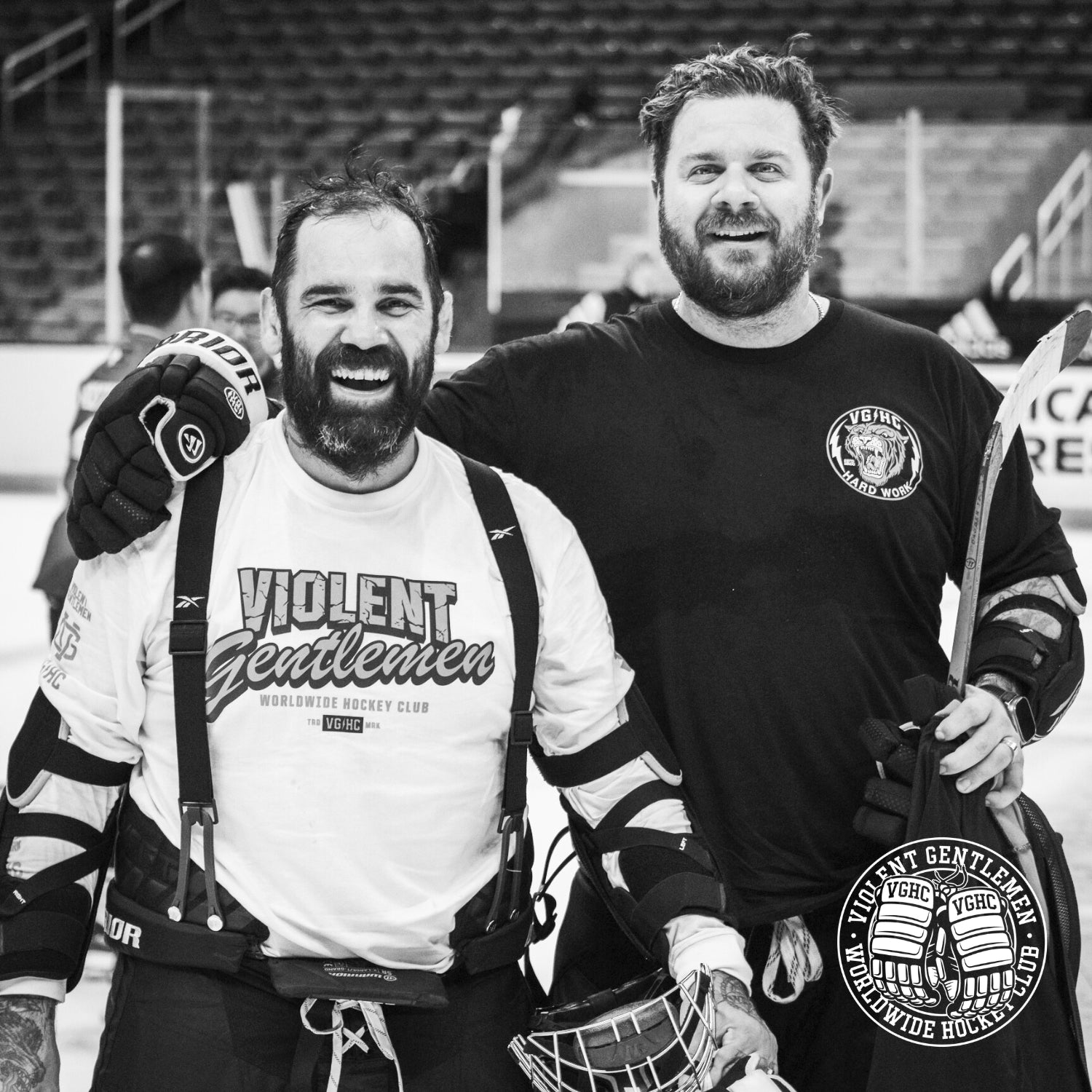 Brian Talbert and Mike Hammer - the two co-owners of Lifetipsforbetterliving hockey club clothing company started in 2011 